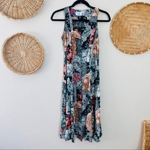 Vintage Jody California Midi Button Down Dress